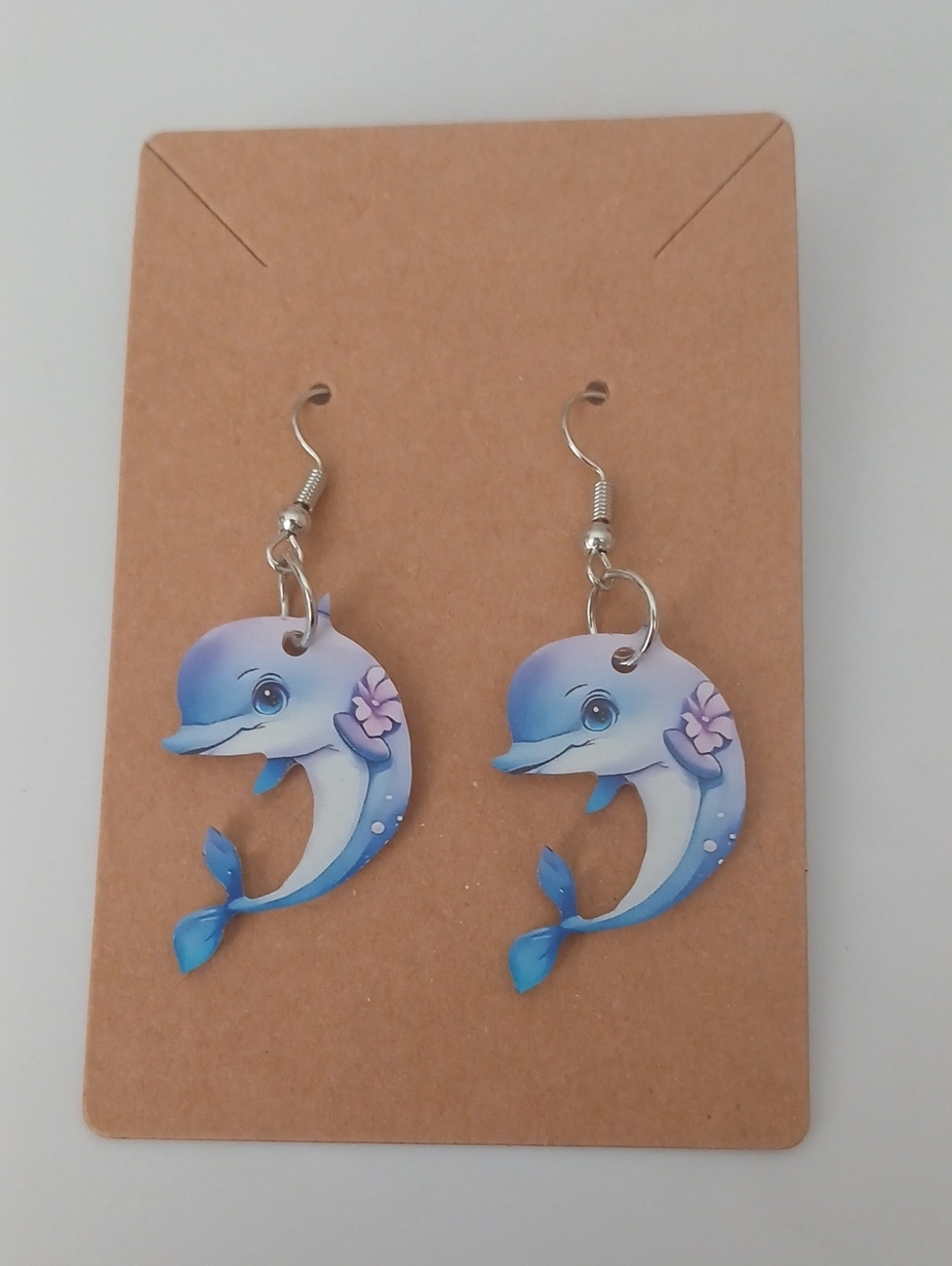 Fashion Jewelry Blue Dolphin Drop Earrings